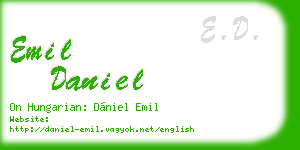 emil daniel business card
